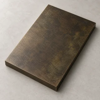 Patinated bronze sample