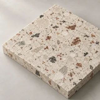 Ivory terrazzo sample